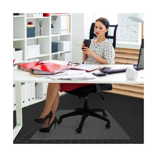Floortex Chairmat, f/Carpet, APET, Rectangle, 36inx48in, Clear